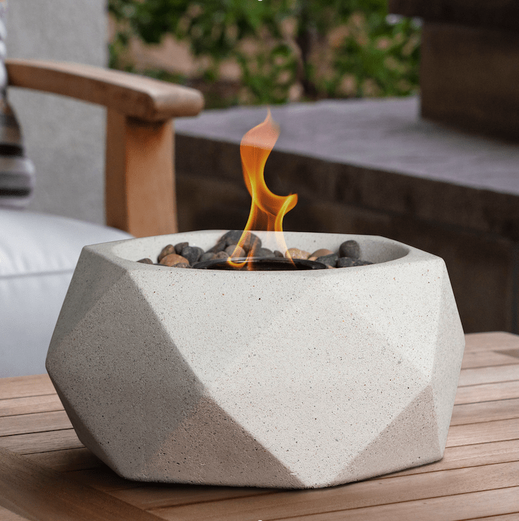 Geo Table Top Fire Bowl